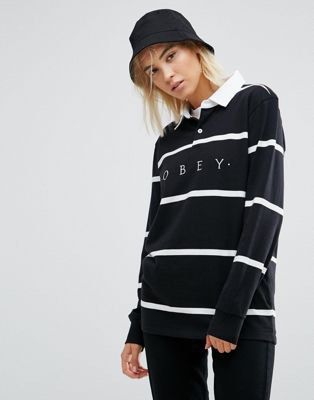 Obey rugby polo shirt unisex fit Men s Fashion Tops Sets