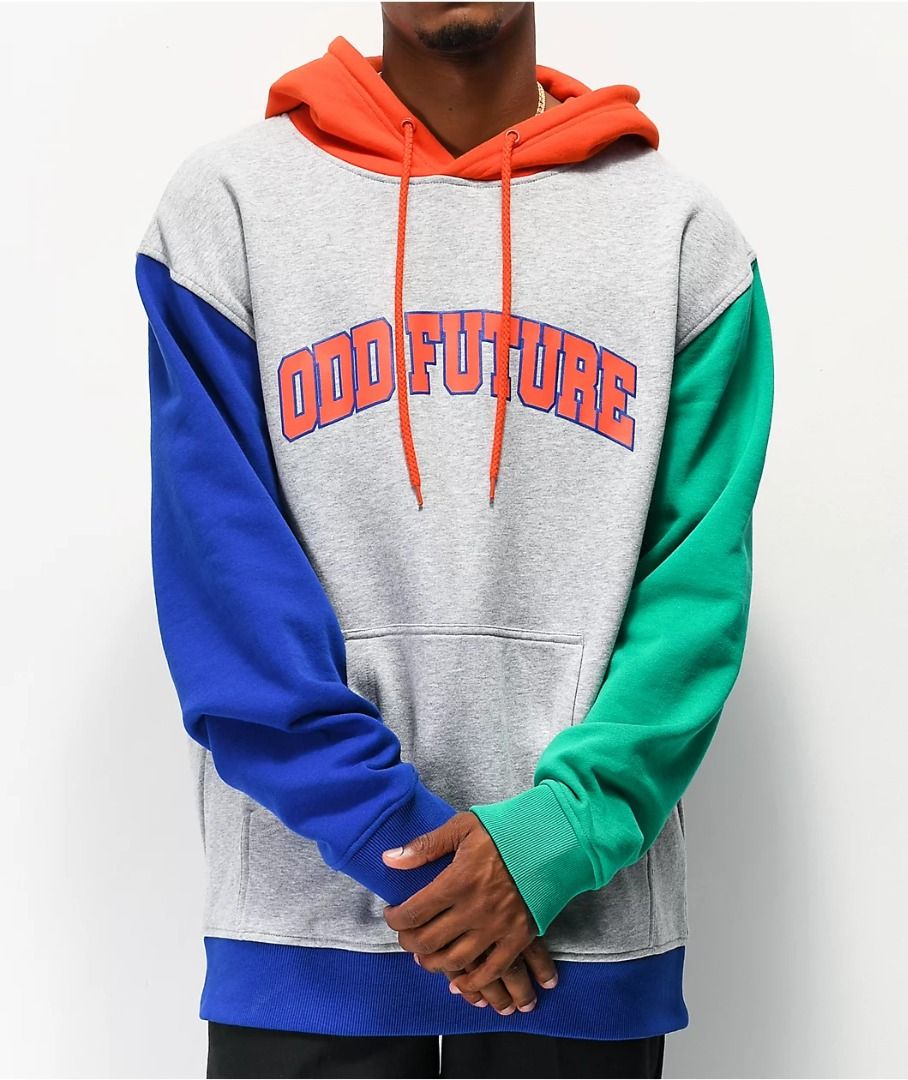Odd Future Collegiate Color Block Hoodie Men s Fashion Tops