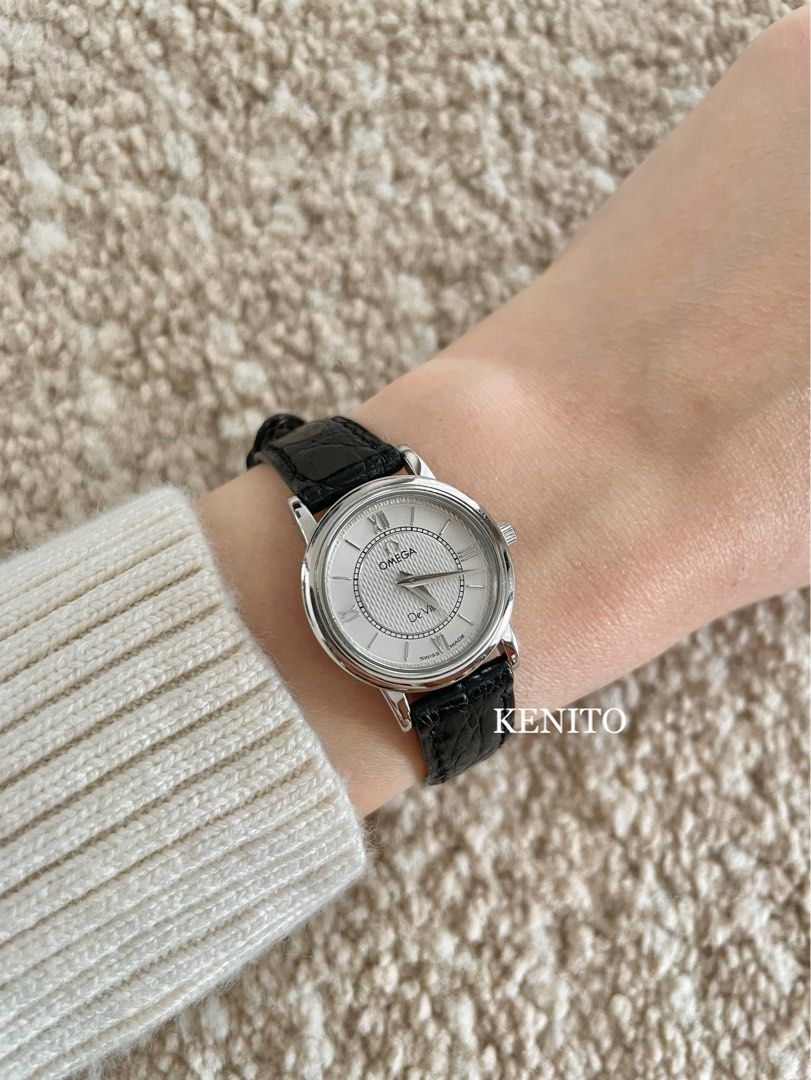 Omega deville leather strap clearance