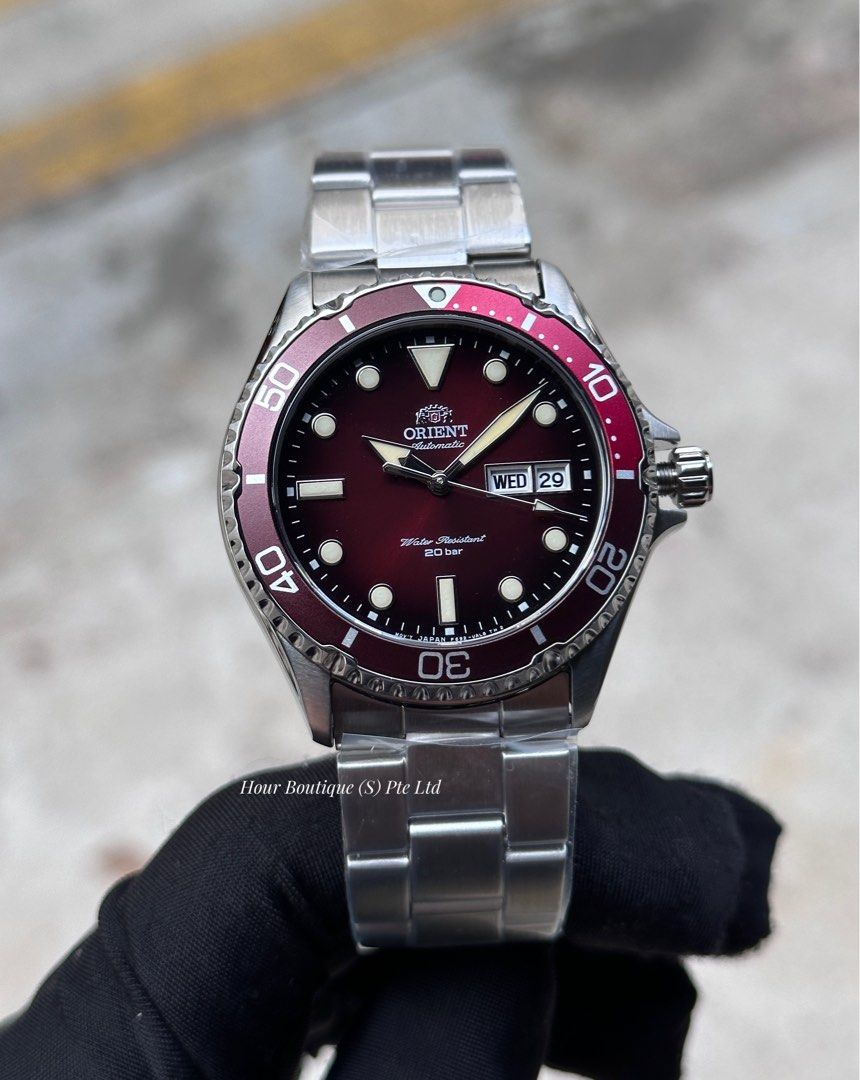 Orient Kamasu Red Dial Sapphire Crystal Automatic Divers Watch RA