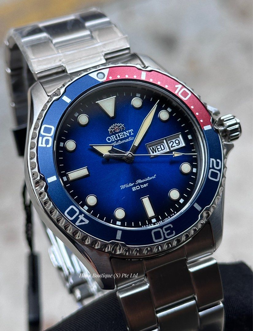 Red blue new arrivals bezel watch