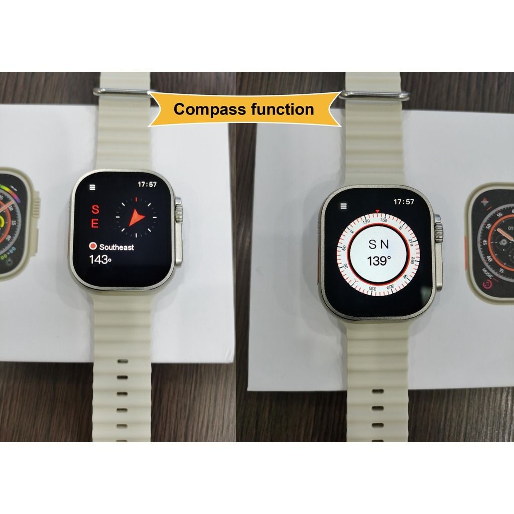 Original H11 Ultra+ Compass 49mm IWO Series 8 NFC IP68 Waterproof ...