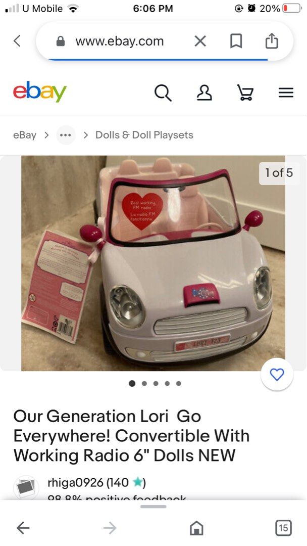 our generation car + radio, Hobbies & Toys, Toys & Games on Carousell