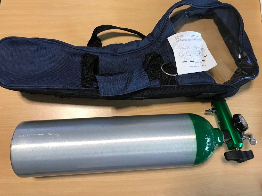 Oxygen Therapy set (Oxygen tank) with Regulator, Health & Nutrition