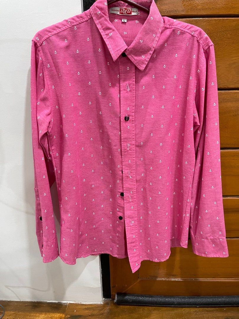 Pink Longsleeves Polo Patterned (Category: Tshirts & Polo Shirts ) located in Lucena. Submitted by rdct_ (Listing ID 1217550331, Image 2). Description: Pink longsleeves polo Anchor patterned Cotton.