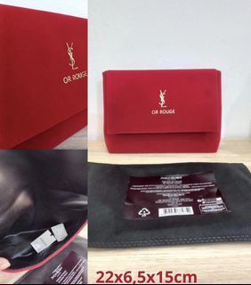Pouch Ysl Or Rouge Suede Red