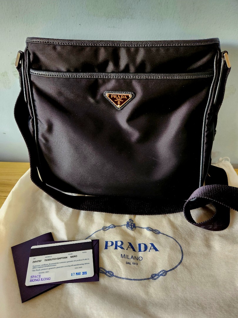 PRADA Shoulder Bag 2VH797 Test Messenger bag Nylon leather Navy