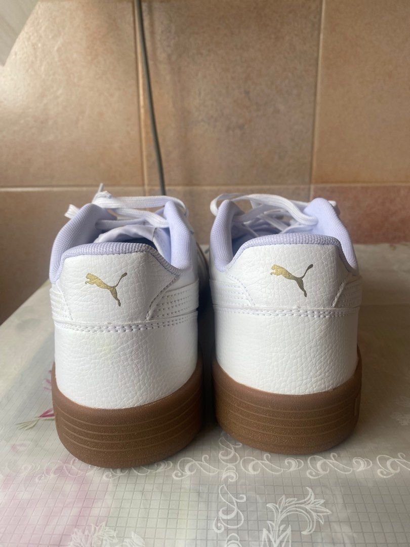 Puma basket white gum sole store