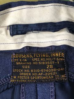 RARE! DEAD STOCK! 1950's USAF US Air Force Wool Flight Trousers/ Flying Inner(size:28) US ARMY USN RRL Double RL