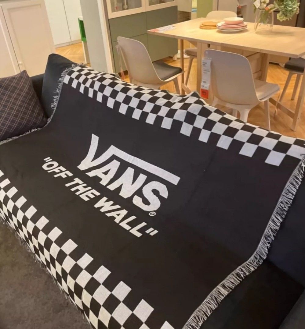 RARE VANS blanket sofa cover selimut sofa towel sarung