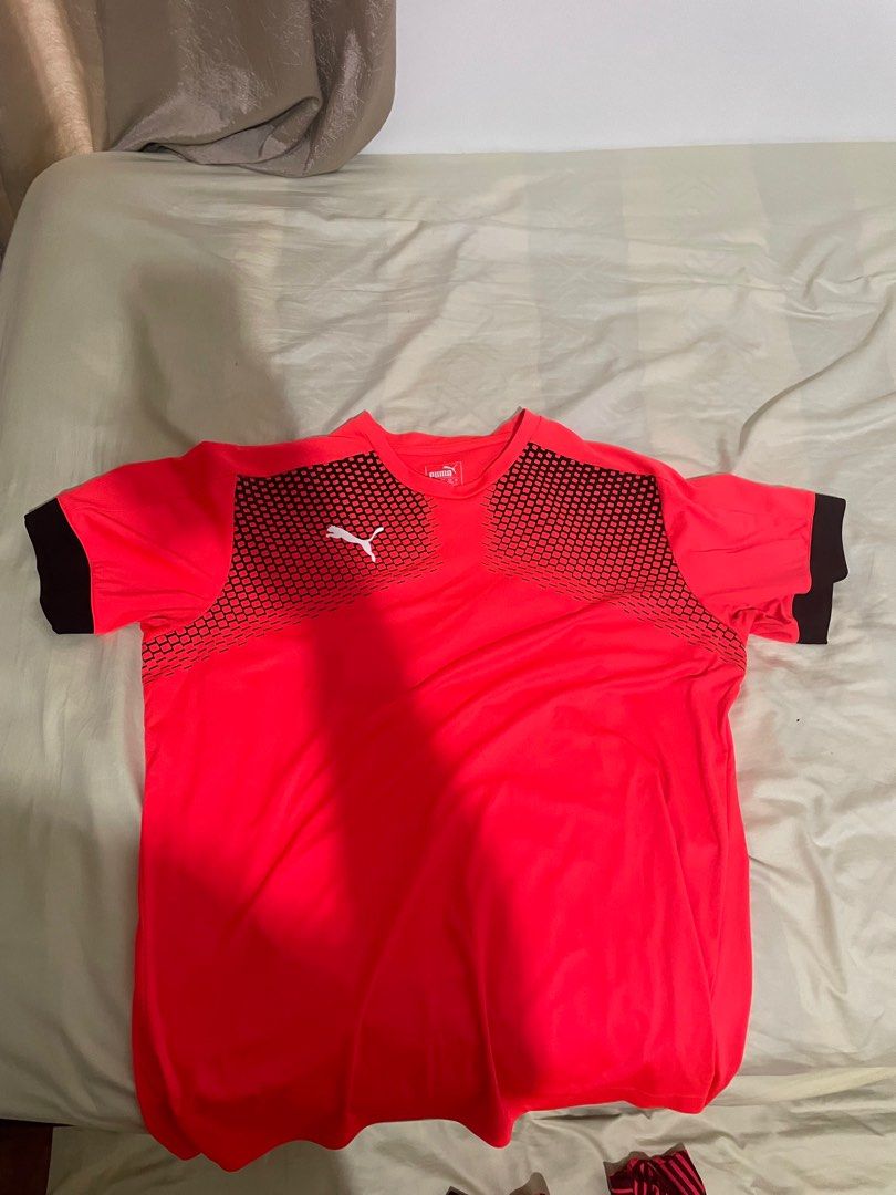 Red orange dri fit puma Top