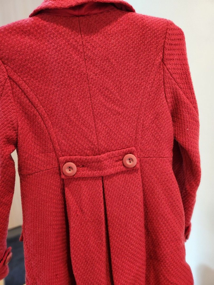 Red wool sales winter coat