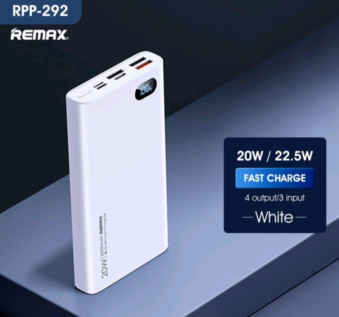 Remax Portable Charger 20000mAh, Mobile Phones & Gadgets, Mobile ...