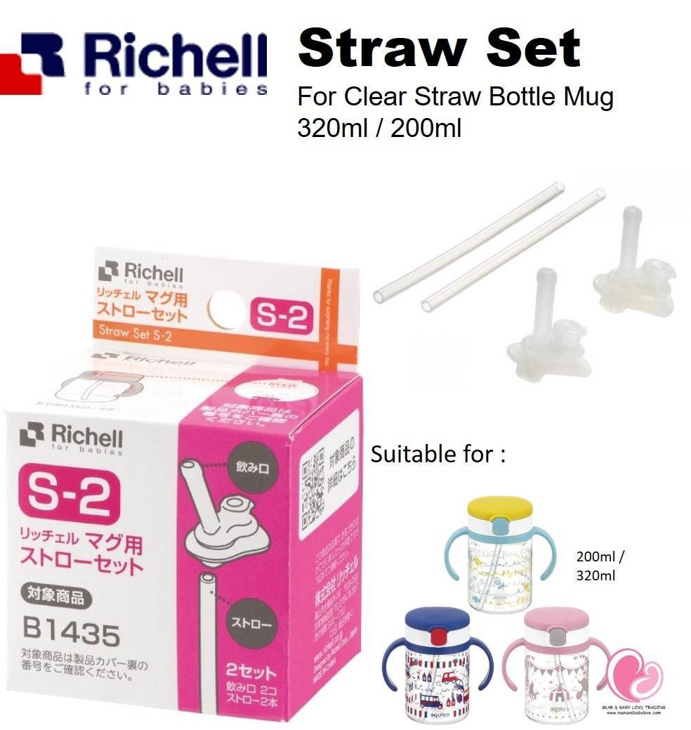 RICHELL AQ STRAW BOTTLE MUG - REPLACEMENT STRAW (S2) (Category: Breastfeeding & Bottle Feeding) located in Manila. Submitted by choppee (Listing ID 1217481098, Image 2). Description: RICHELL AQ STRAW BOTTLE MUG - REPLACEMENT STRAW (S2) for Model B-1435 Bottle .