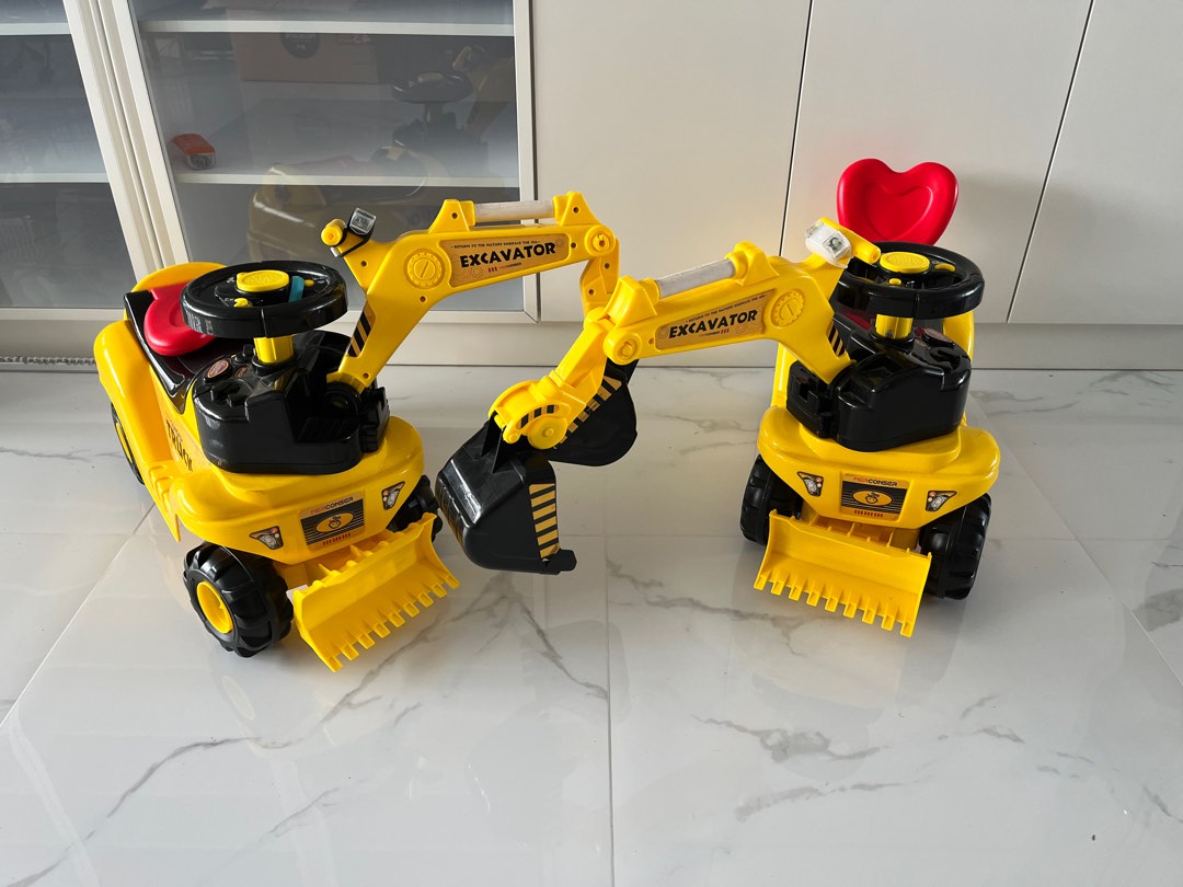 Rideon Toy Excavators, Hobbies & Toys, Toys & Games on Carousell