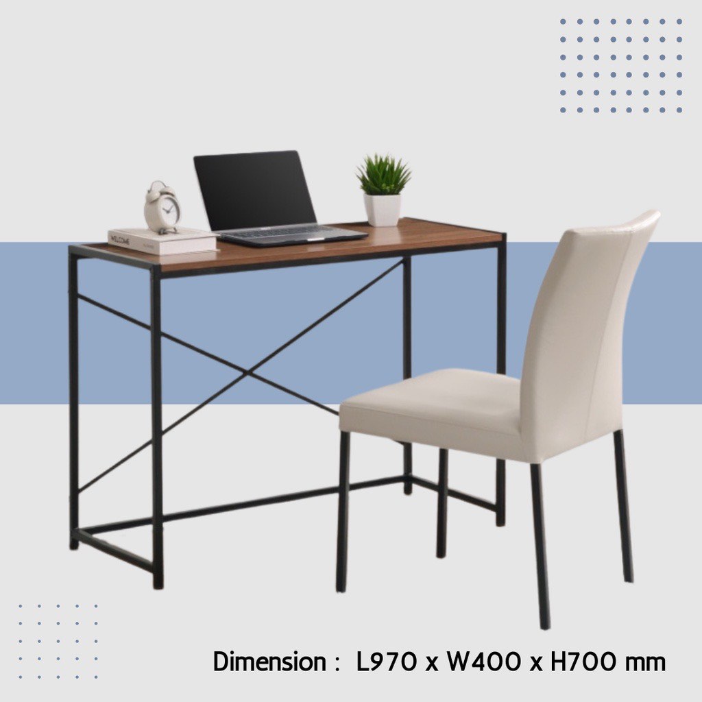ROAM Study Table Airbnb Metal Leg Wooden Top Writing Table Office Desk