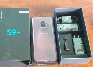 Samsung Galaxy S9 Plus 128GB 6GB Dual sim NTC Complete set box accessories and case 

Php9,000 (FIXED PRICE)

Sale only
No to swap
No issue
Ready to use
Test to sawa
Supersmooth
Less than a month used
Given as a gift

Unit
Box
Manual 
Sim