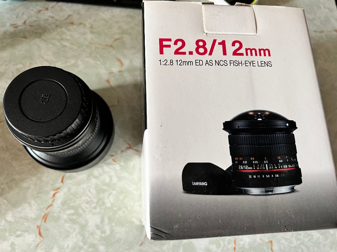 Samyang 12mm F2.8 Fisheye 魚眼EF鏡, 攝影器材, 鏡頭及裝備- Carousell