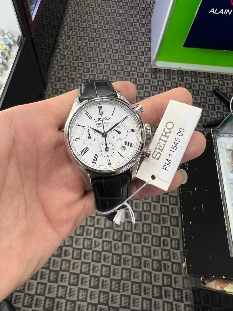 SEIKO PRESAGE MADE IN JAPAN CALIBRE 8r48 AUTOMATIC CHRONOGRAPH SRQ023J1,  Men's Fashion, Watches & Accessories, Watches on Carousell