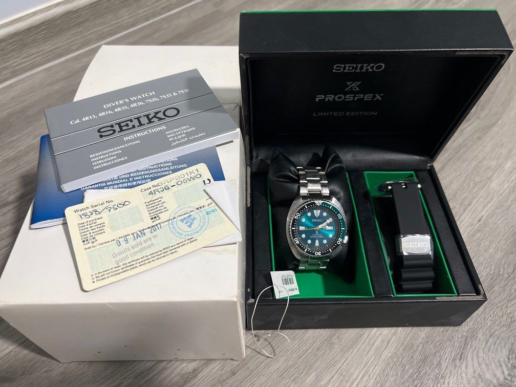 Seiko turtle green limited edition clearance