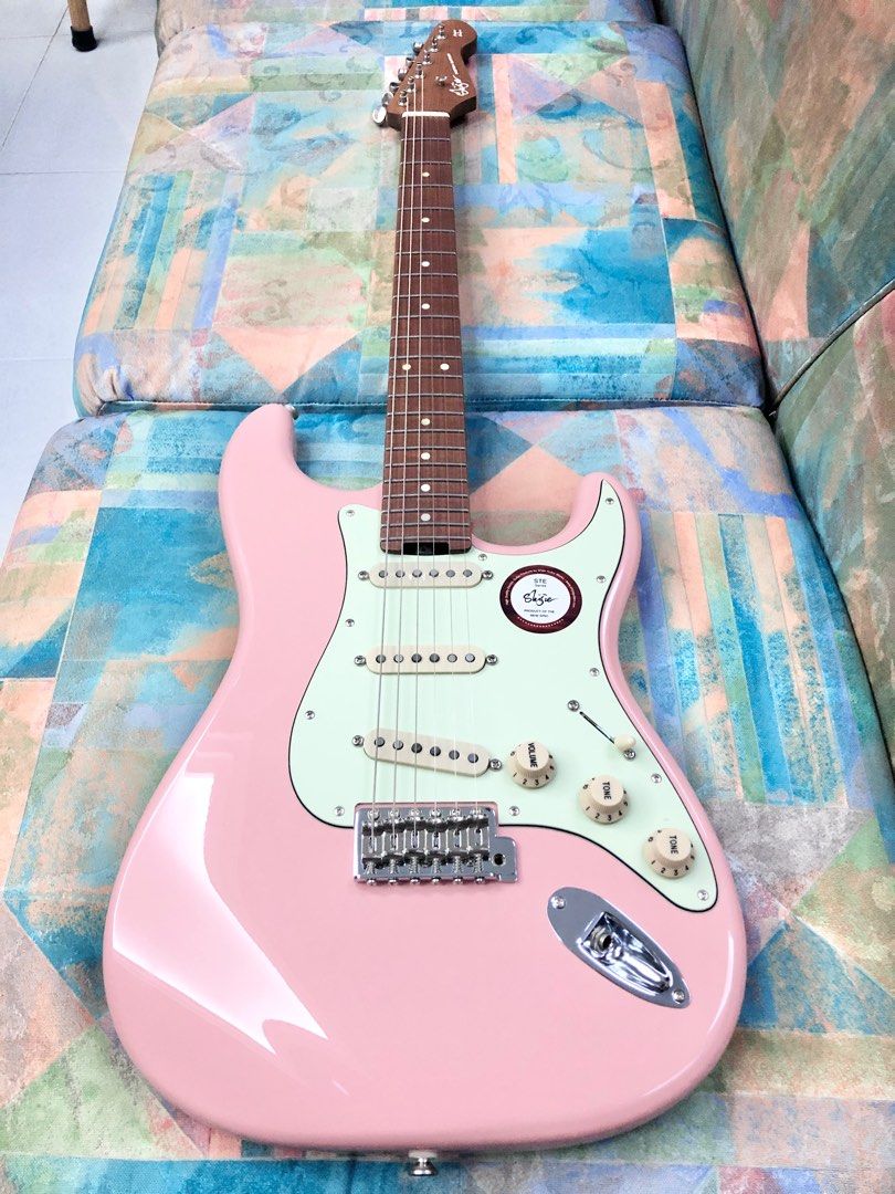 Shijie STE Classic HSS Stratocaster, RW FB, Shell Pink (2022 