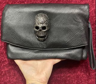 Skull Soft Leather 2-way Bag