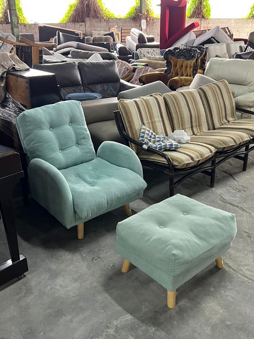 Sofa Chair with Leg Rest, Furniture & Home Living, Furniture, Chairs on