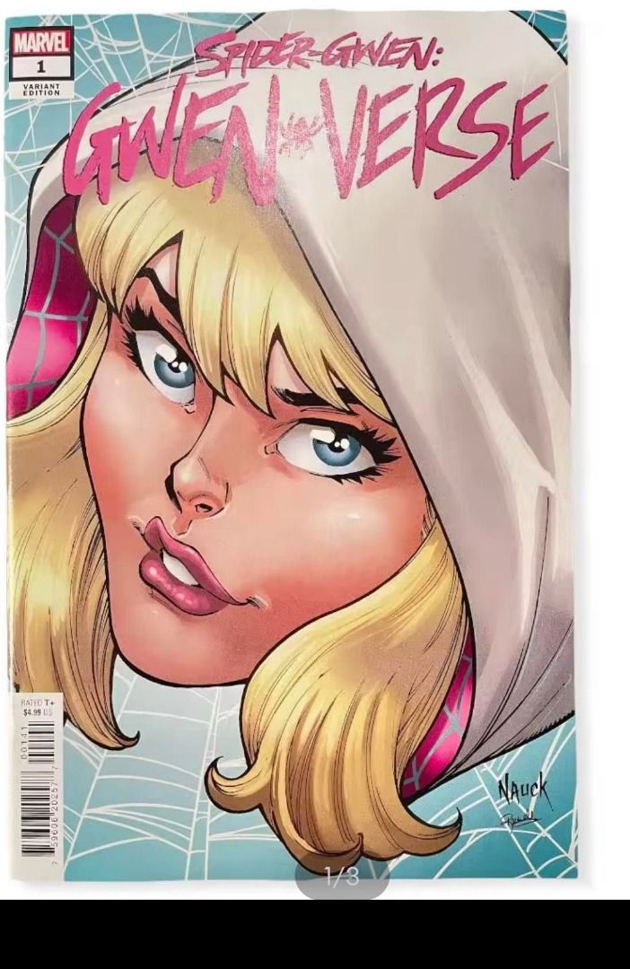 Spider-Gwen Gwenverse 1 D Published May 2022 by Marvel Written by Tim  Seeley. Art by Jodi Nishijima. Cover by Todd Nauck Penguin Stock Original  Comic Cartoons Super Heroes, Hobbies & Toys, Books