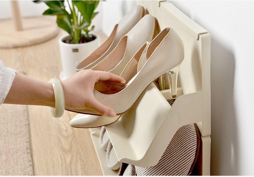 Stackable Shoe Rack HDB BTO Space Saving Shoe Storage Rack (Set of 8