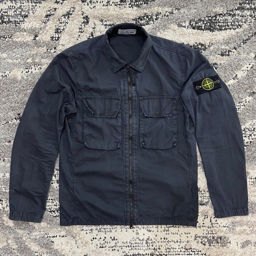 Stone island deals overshirt canvas