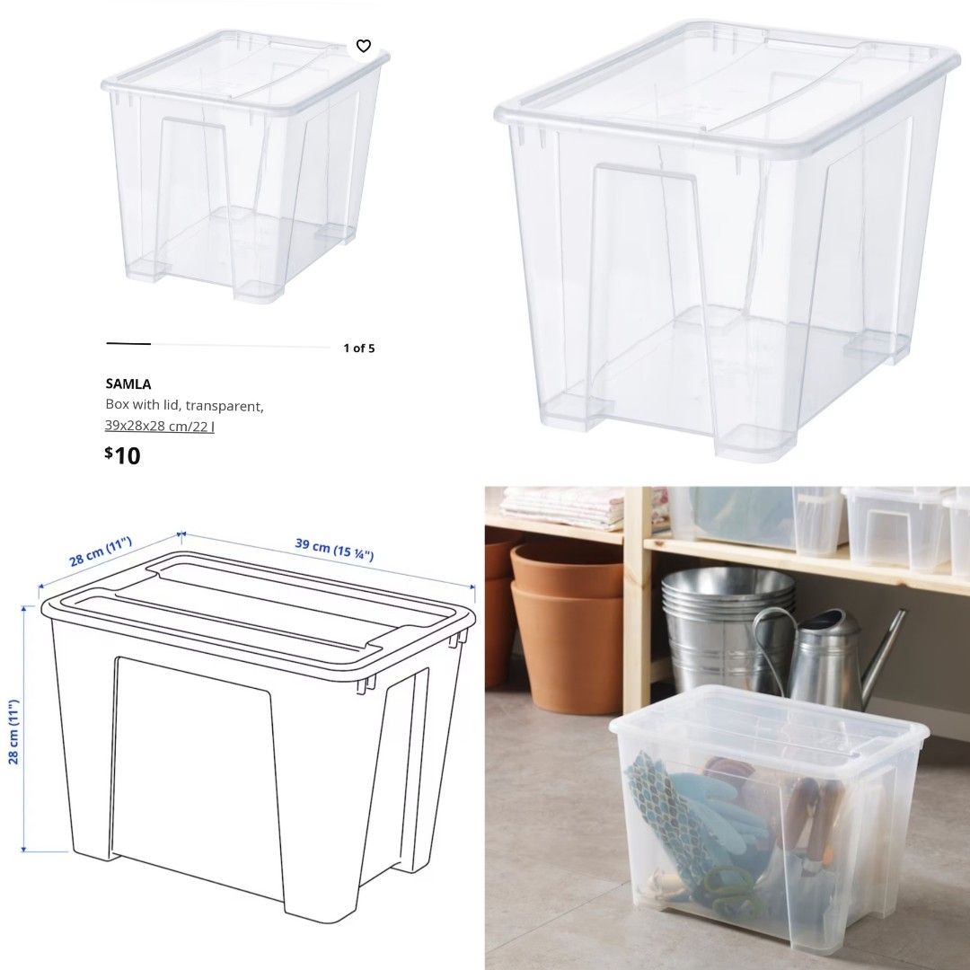 Storage boxes under bed ikea, Furniture & Home Living, Home Improvement