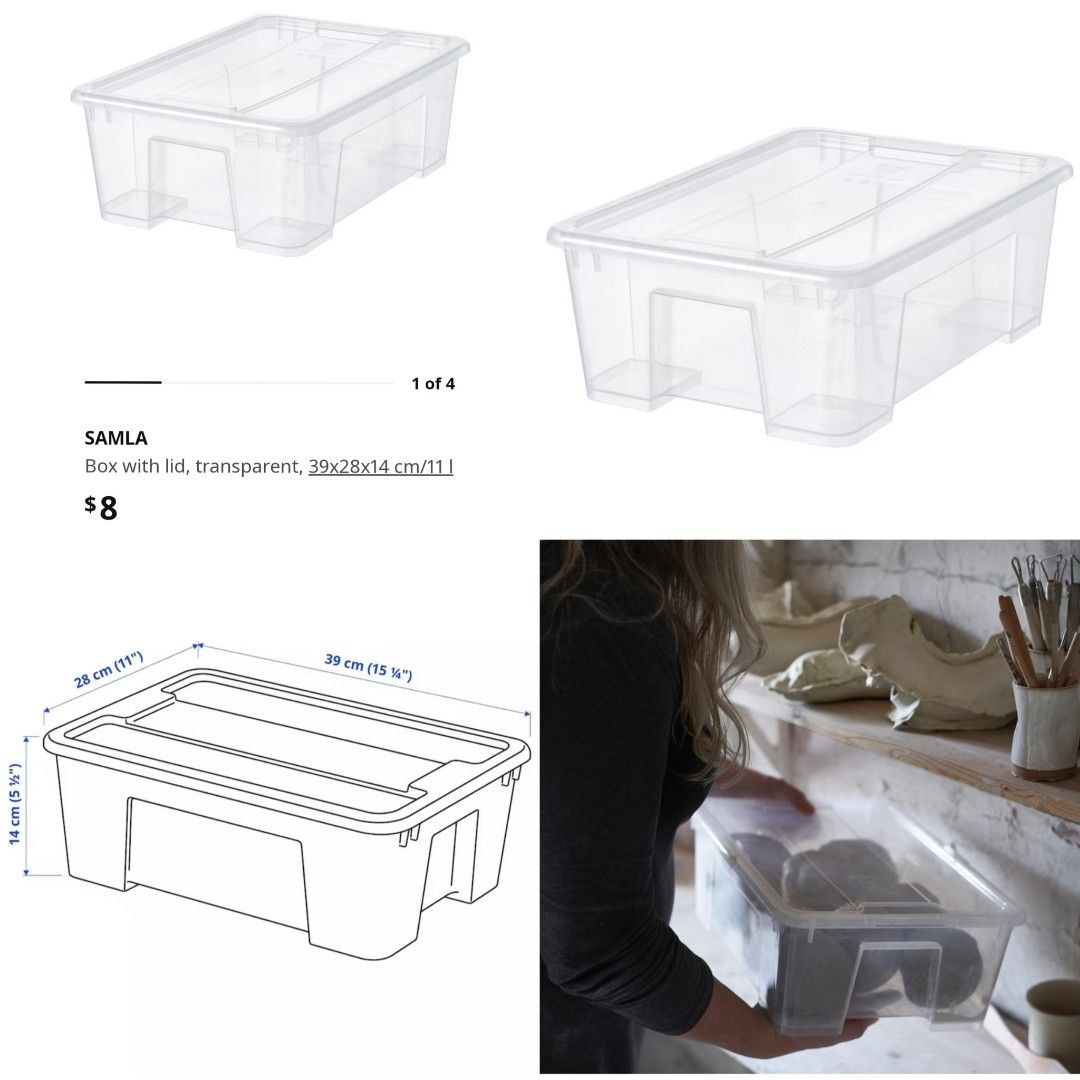 Storage boxes under bed ikea, Furniture & Home Living, Home Improvement