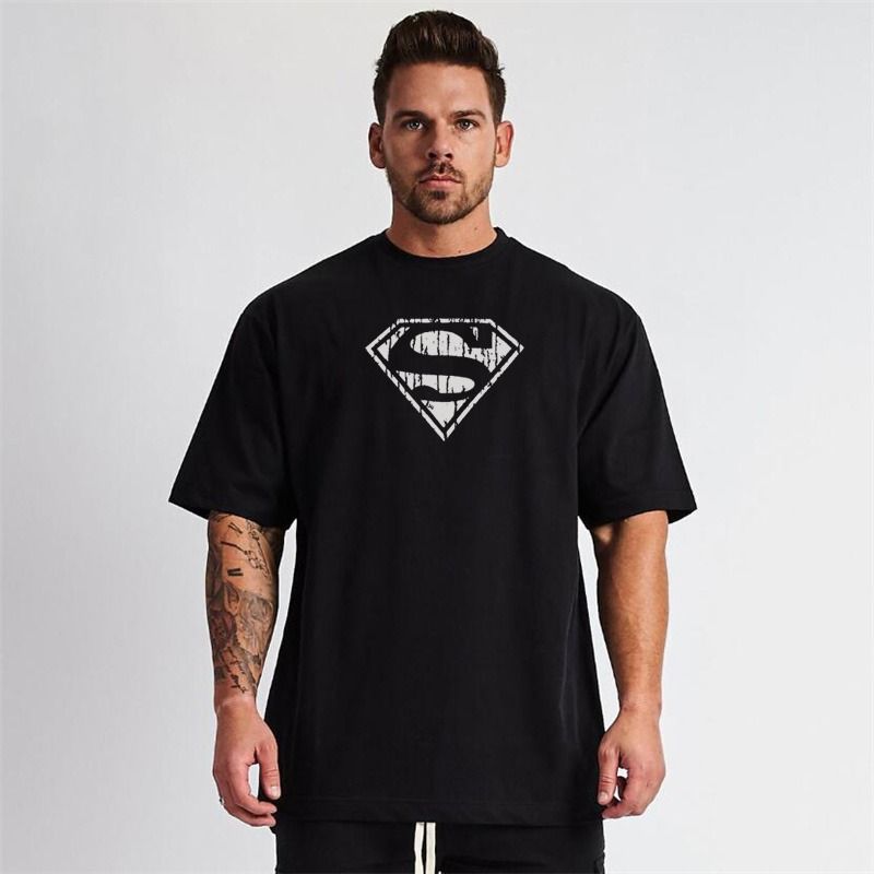 Superman t shirt gym clearance