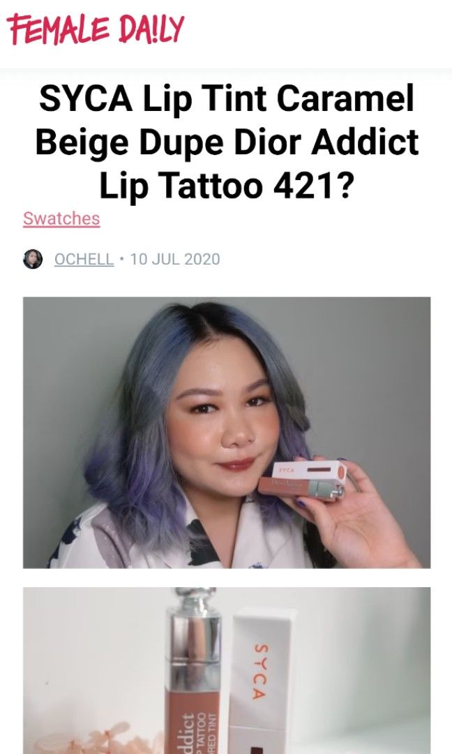 Son Dior Addict Lip Tattoo 421 Natural Tea New 2022  Màu Cam Đất  Vilip  Shop  Mỹ phẩm chính hãng