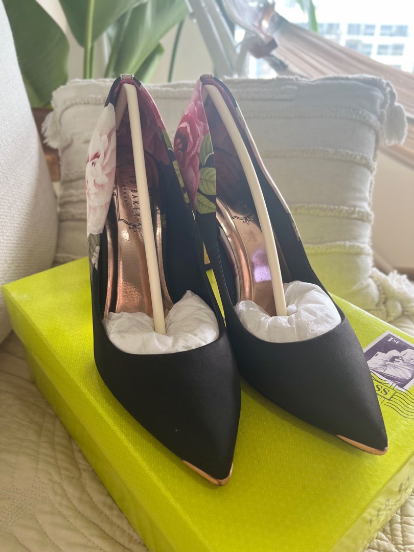 Ted Baker Melnip Black Floral Heels 37