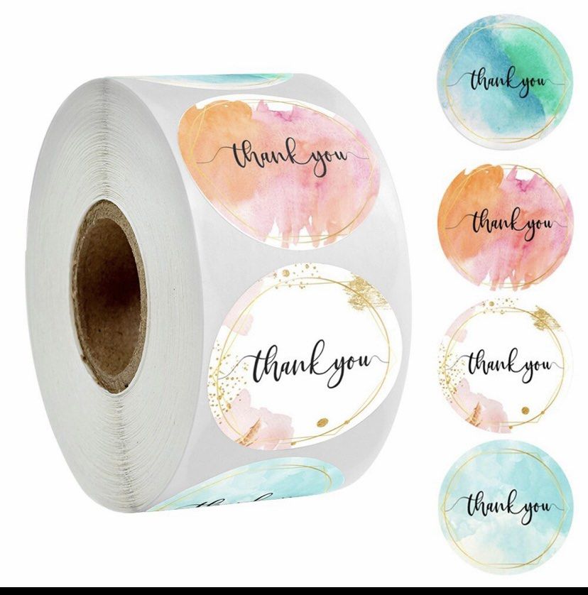 Thank you stickers, Hobbies & Toys, Stationery & Craft, Art & Prints on