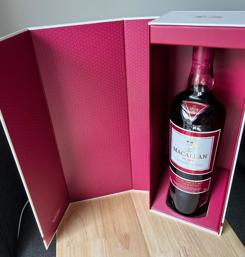 The 1824 Series Macallan Ruby Single Malt Scotch Whisky, 43% ABV, 700m ...