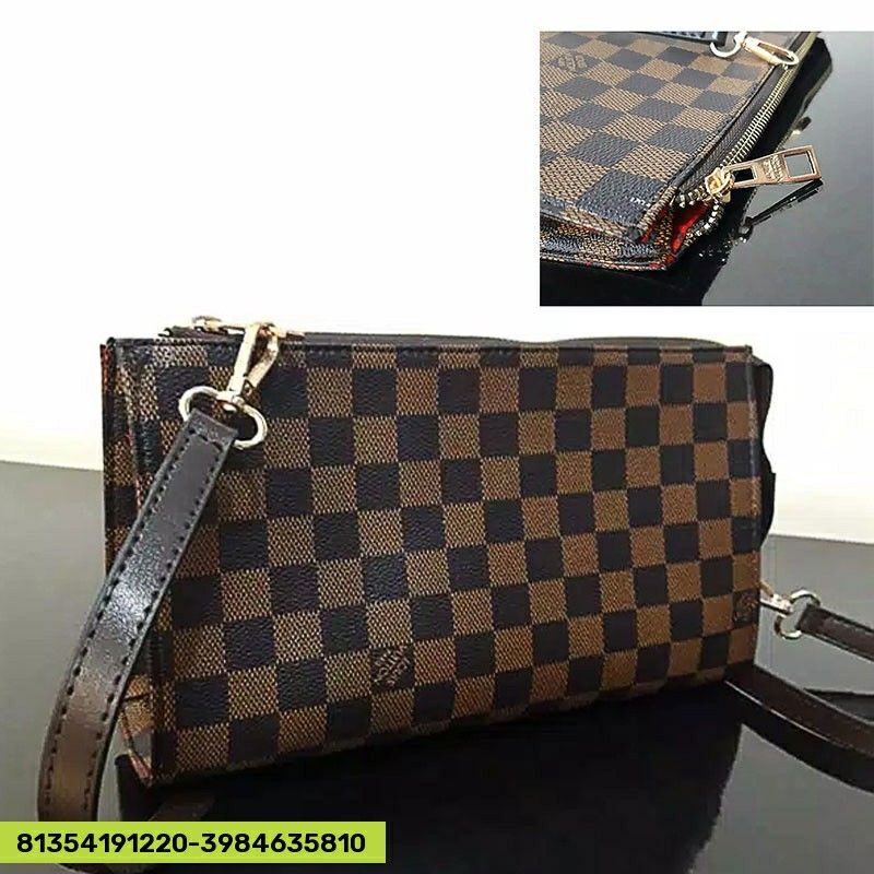 Tas Pouch LV Louis Vuitton Damier Ebene Toiletry Pouch Bag, Fesyen Pria,  Tas & Dompet , Lainnya di Carousell