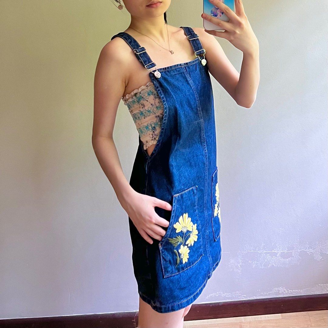 Topshop floral pinafore on sale