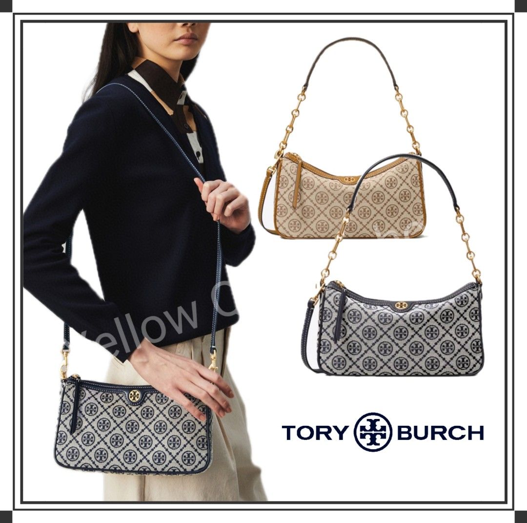 Tory Burch T Monogram Jacquard Studio Bag Hazel Women