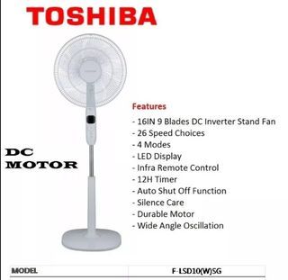 Toshiba DC Inverter Stand Fan F-LSD10 (W) SG