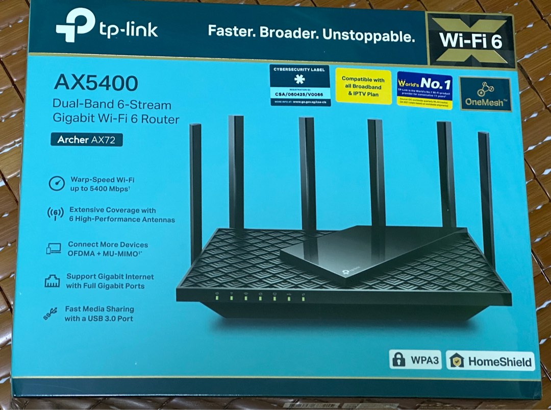 TPLink AX5300 AX72 WiFi 6 Router, Computers & Tech, Parts