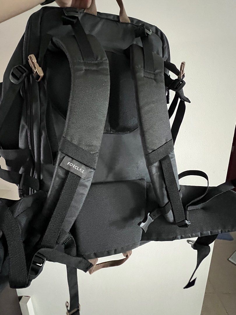 Trekking 40L Backpack Forclaz Travel 100 - Black, Men's Fashion, Bags ...