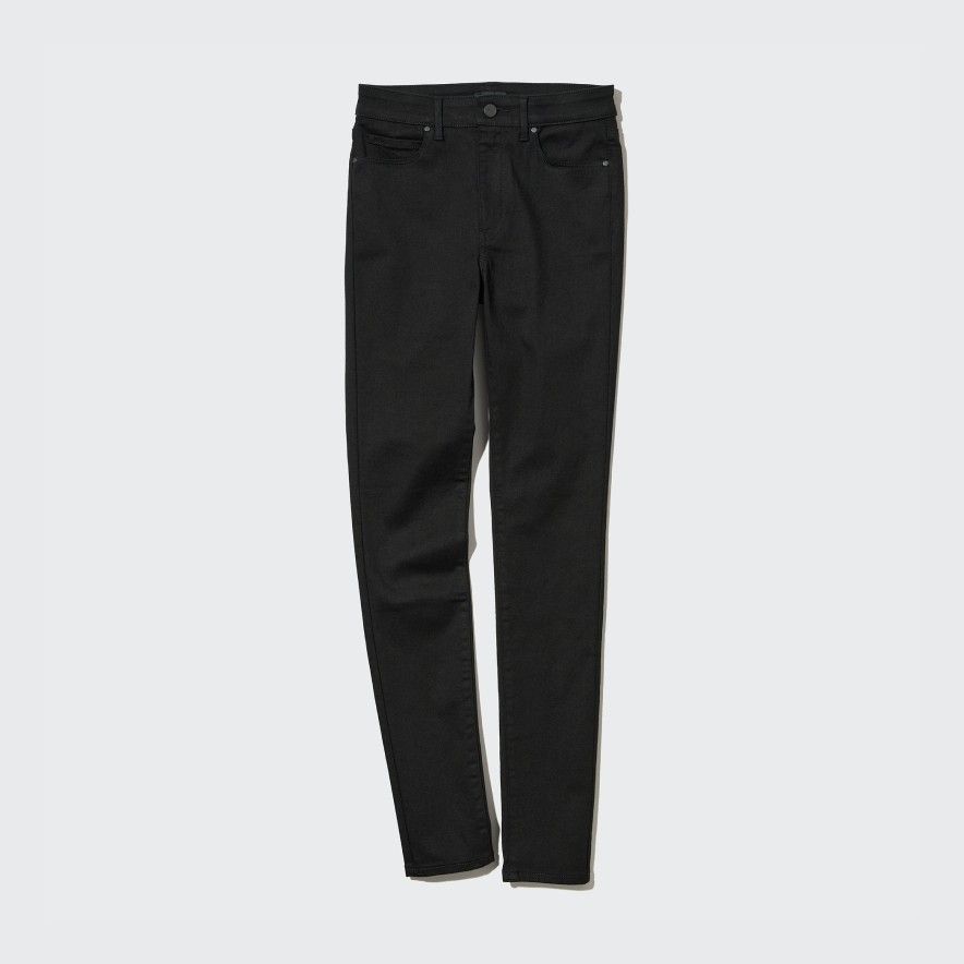 uniqlo high rise straight skinny black jeans pants women size s, Women's  Fashion, Bottoms, Jeans & Leggings on Carousell