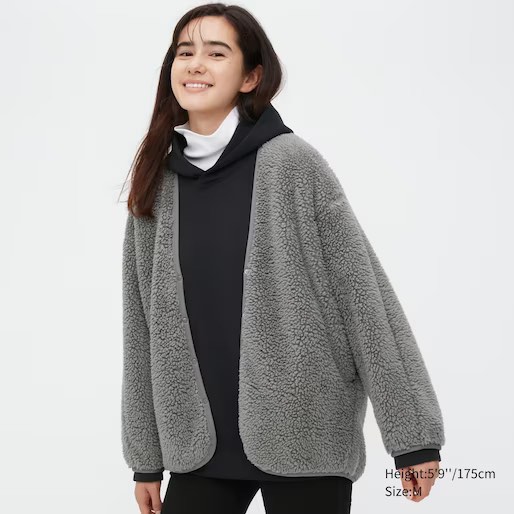 SOLD) UNIQLO light pile lined fleece cardigan, Women's Fashion, Coats,  Jackets and Outerwear on Carousell