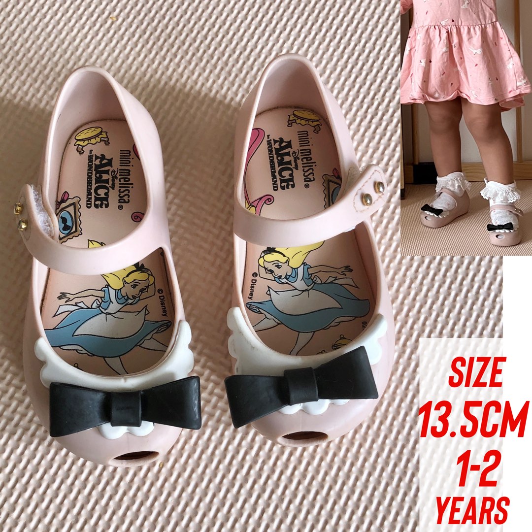 US7 mini melissa alice in wonderland dusty pink