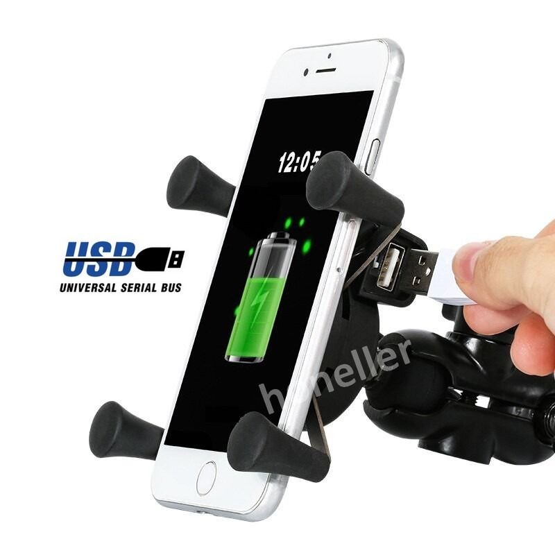 Yoke 60 Nut Cap Mount & Quick Grip XL Holder for iPhone 8 Plus (5.5) fits Triumph (sku 52212) main image 1