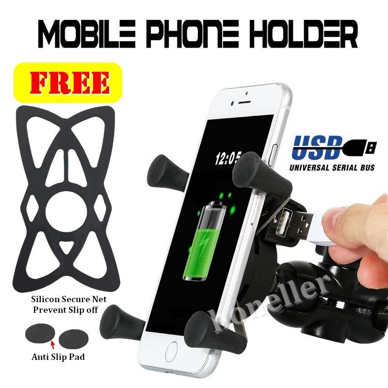Yoke 60 Nut Cap Mount & Quick Grip XL Holder for Samsung Galaxy Note 10 fits Triumph (sku 52225)