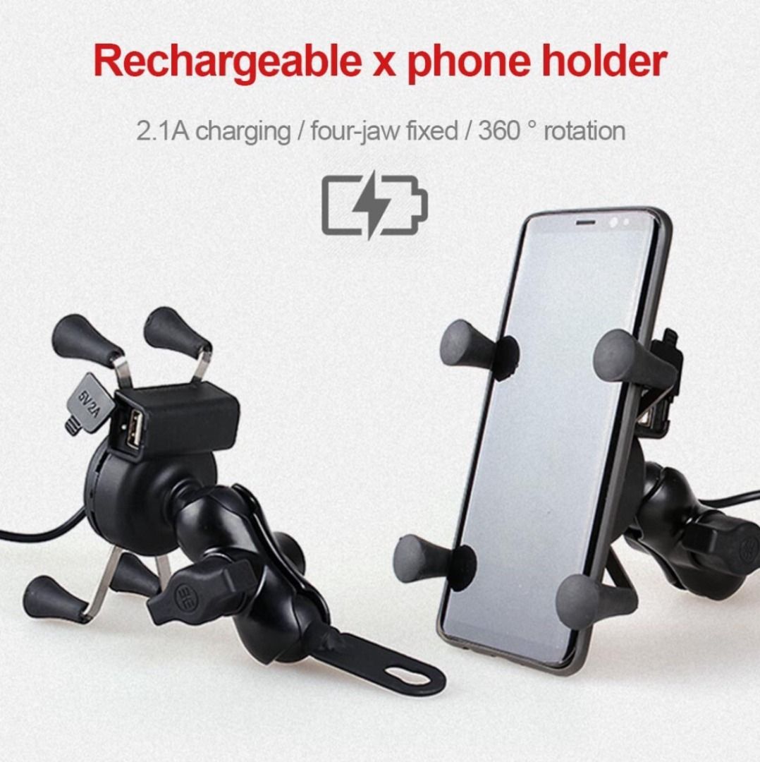 Yoke 60 Nut Cap Mount & Quick Grip XL Holder for iPhone XS MAX fits Triumph (sku 52214)