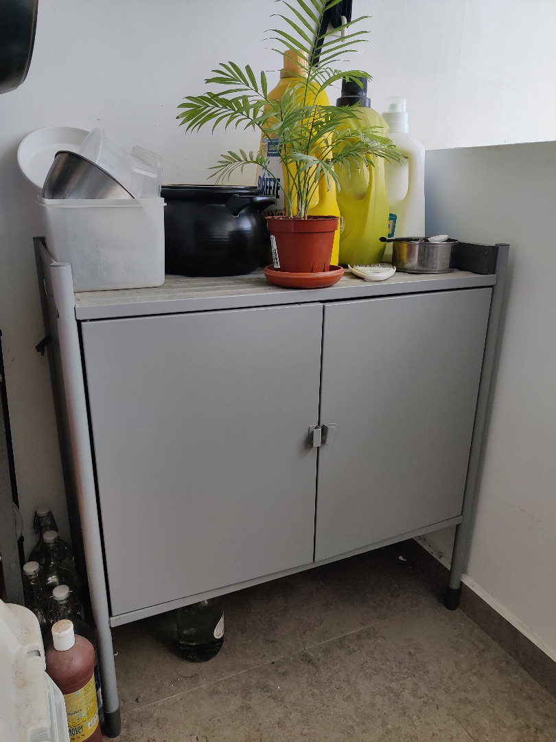 Ikea metal store cabinet outdoor